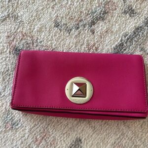 Kate Spade Pink Clutch with Gold Accent